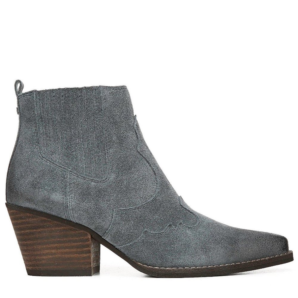 SAM EDELMAN Suede Western Ankle Booties